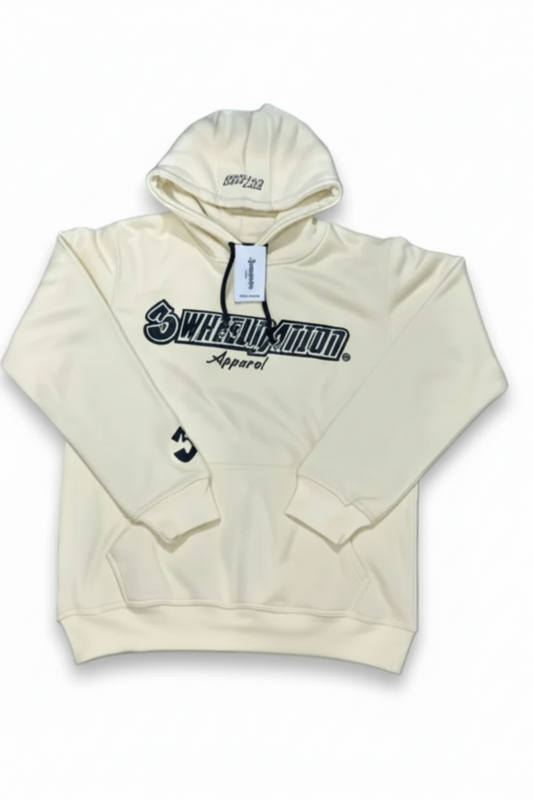 3 Wheel Nation hoodie( Light Beige)