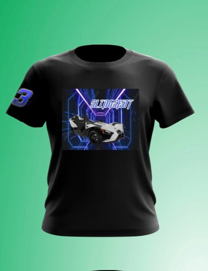 Slingshot Tee Shirts (Black Shirt with White Slingshot)