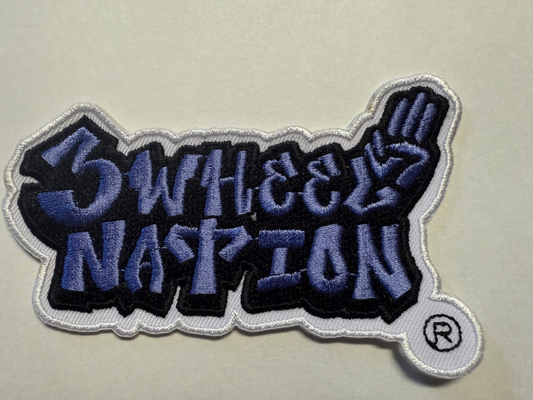 3 Wheel Nation Patch 4 inch (Lavender)