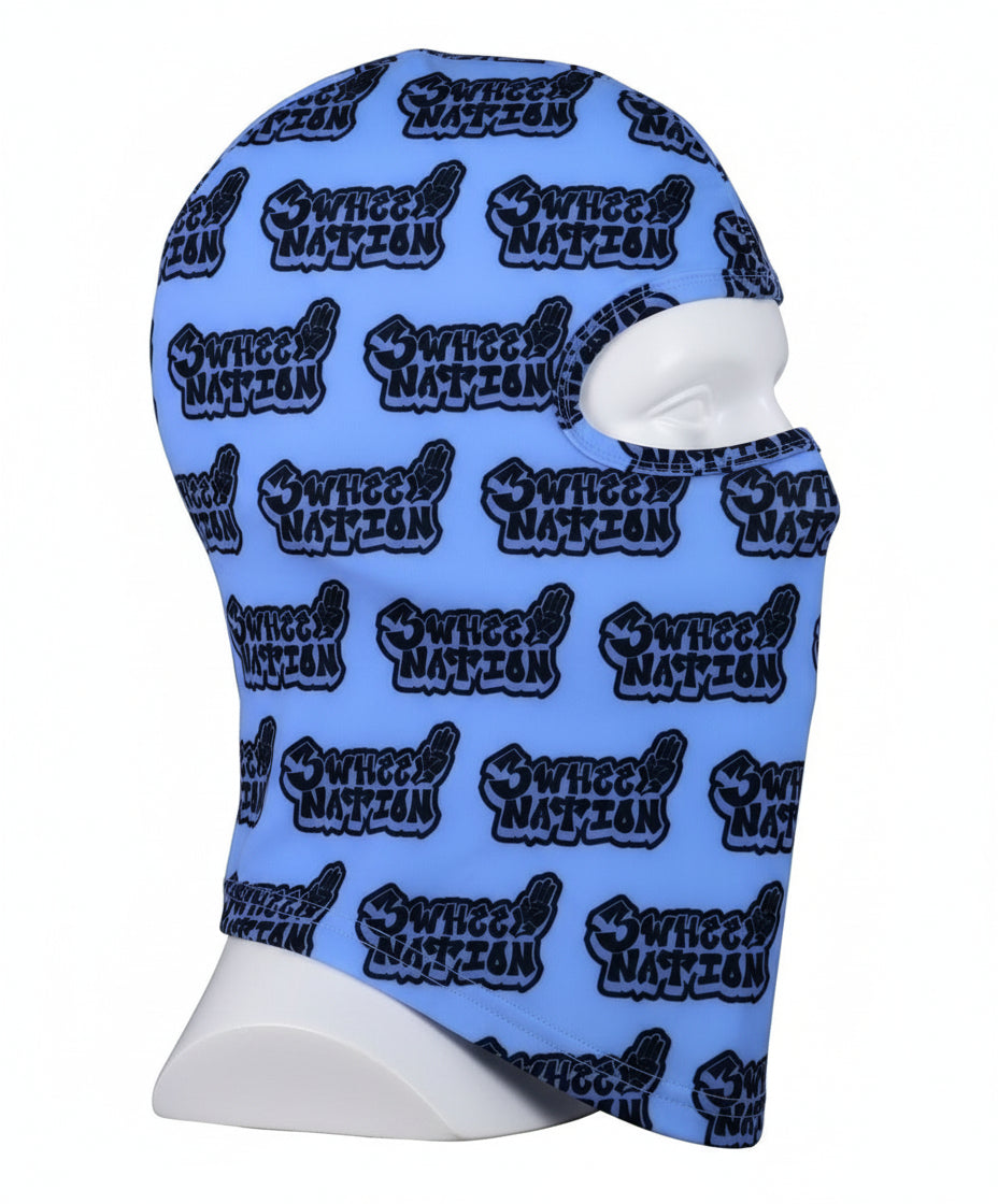 Three Wheel Nation Motorcycle UV Protector Mask (WHITE & BLACK)