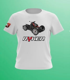 Ryker Tee Shirts (White Shirt with Red Ryker)