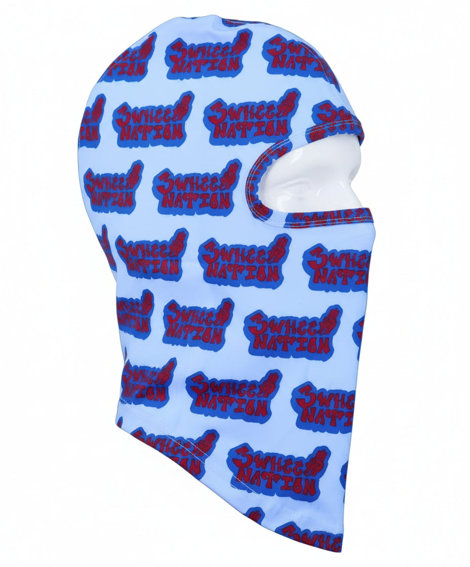 Three Wheel Nation Motorcycle UV Protector Mask (RED-WHITE-BLUE)
