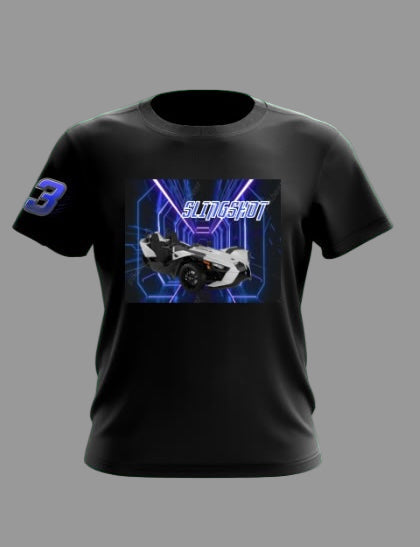 Slingshot Tee Shirts (Black Shirt with White Slingshot)