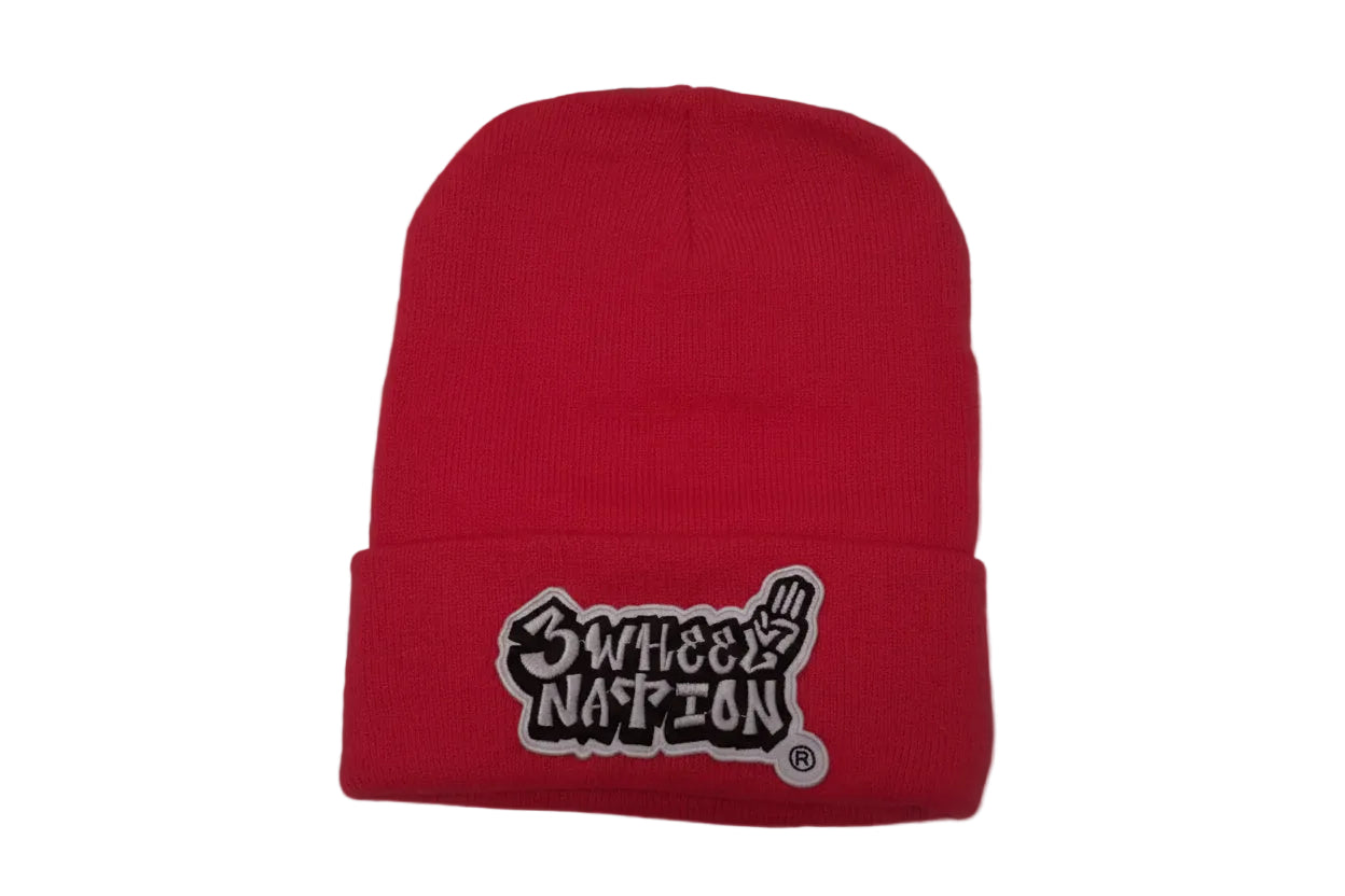 Three Wheel Nation beanie Hot Pink