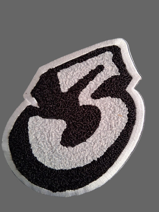 Number 3 Design 5 Inch Custom Chanel Patch