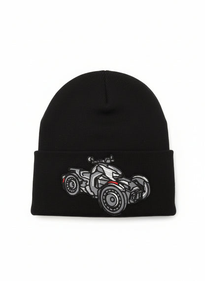 Three Wheel Nation Custom Black Beanie with Ryker