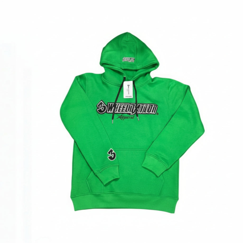3 Wheel Nation Hoodie Tops (Green)