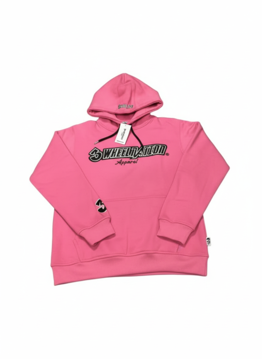 3 Wheel Nation hoodie (Pink)