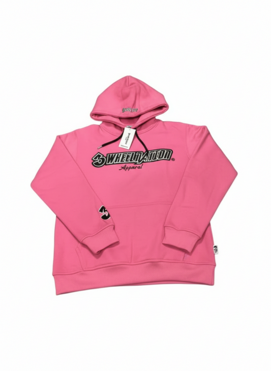 3 Wheel Nation hoodie (Pink)