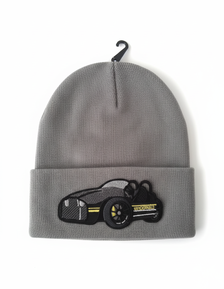 Three Wheel Nation beanie Gray with (Yellow Trim)