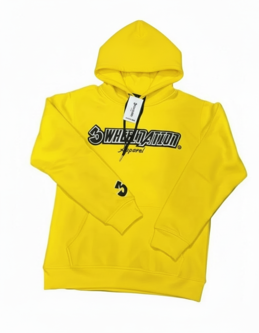 3 Wheel Nation hoodie (Yellow)
