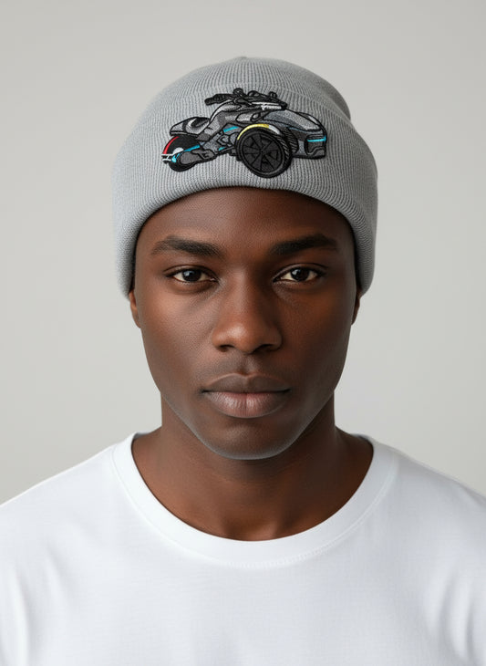 Three Wheel Nation beanie Spyder with Blue Trim