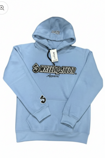 3 Wheel Nation hoodie (Carolina Blue)