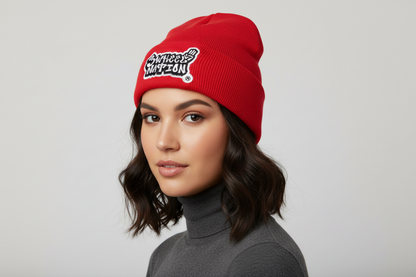 Three Wheel Nation beanie Hot Pink