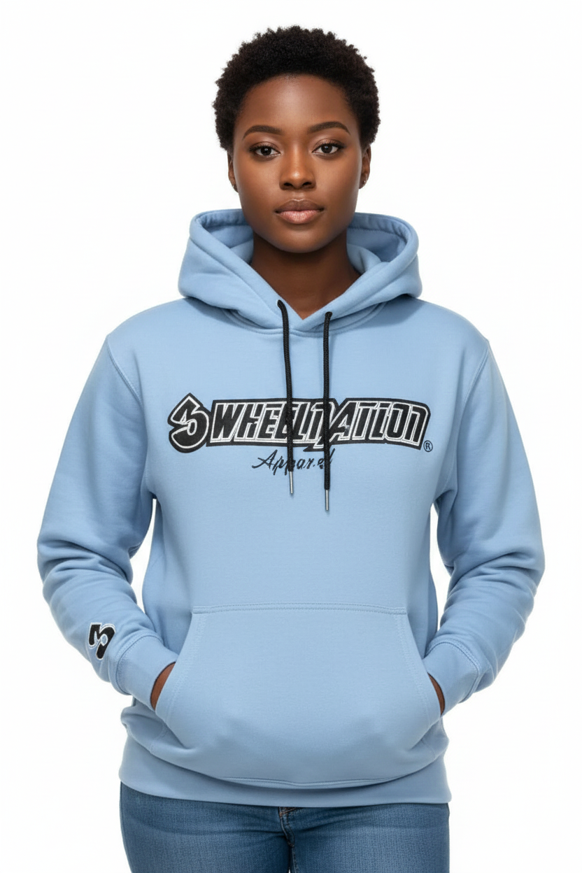 3 Wheel Nation hoodie (Carolina Blue)