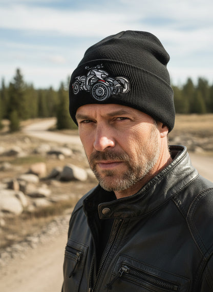 Three Wheel Nation Custom Black Beanie with Ryker